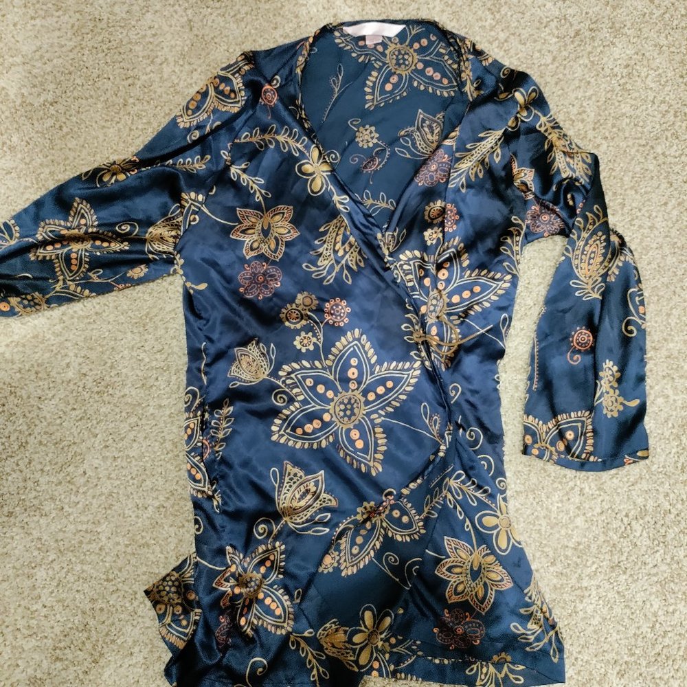 Blue Floral Robe